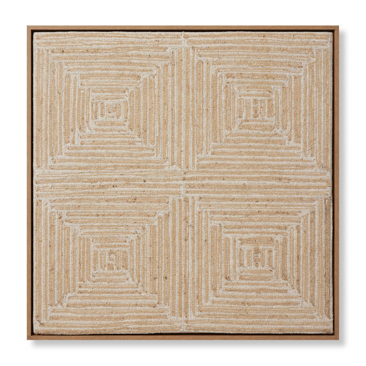 Loloi Style Quad Beige / Gold 3'-1" x 3'-1" Wall Art