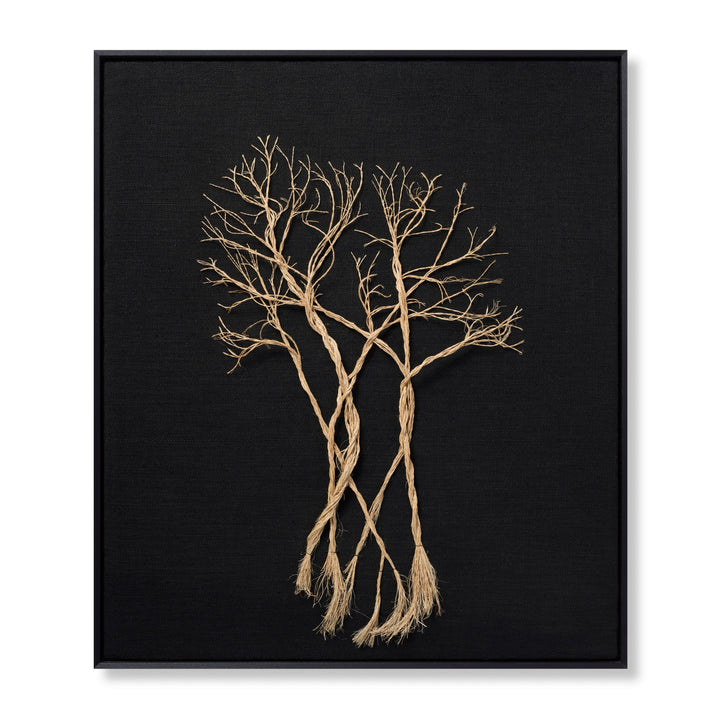 Loloi Rooted Black / Beige 3'-8" x 4'-3"   Wall Art