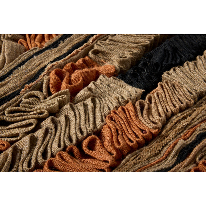 Loloi Uncoiled Orange / Beige 3' x 3' Wall Art