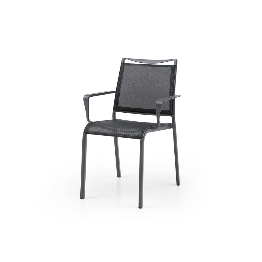 Aloha Outdoor Dining Armchair-Whiteline Modern Living-WHITELINE-DAC1566-GRY-Outdoor Dining Chairs-1-France and Son