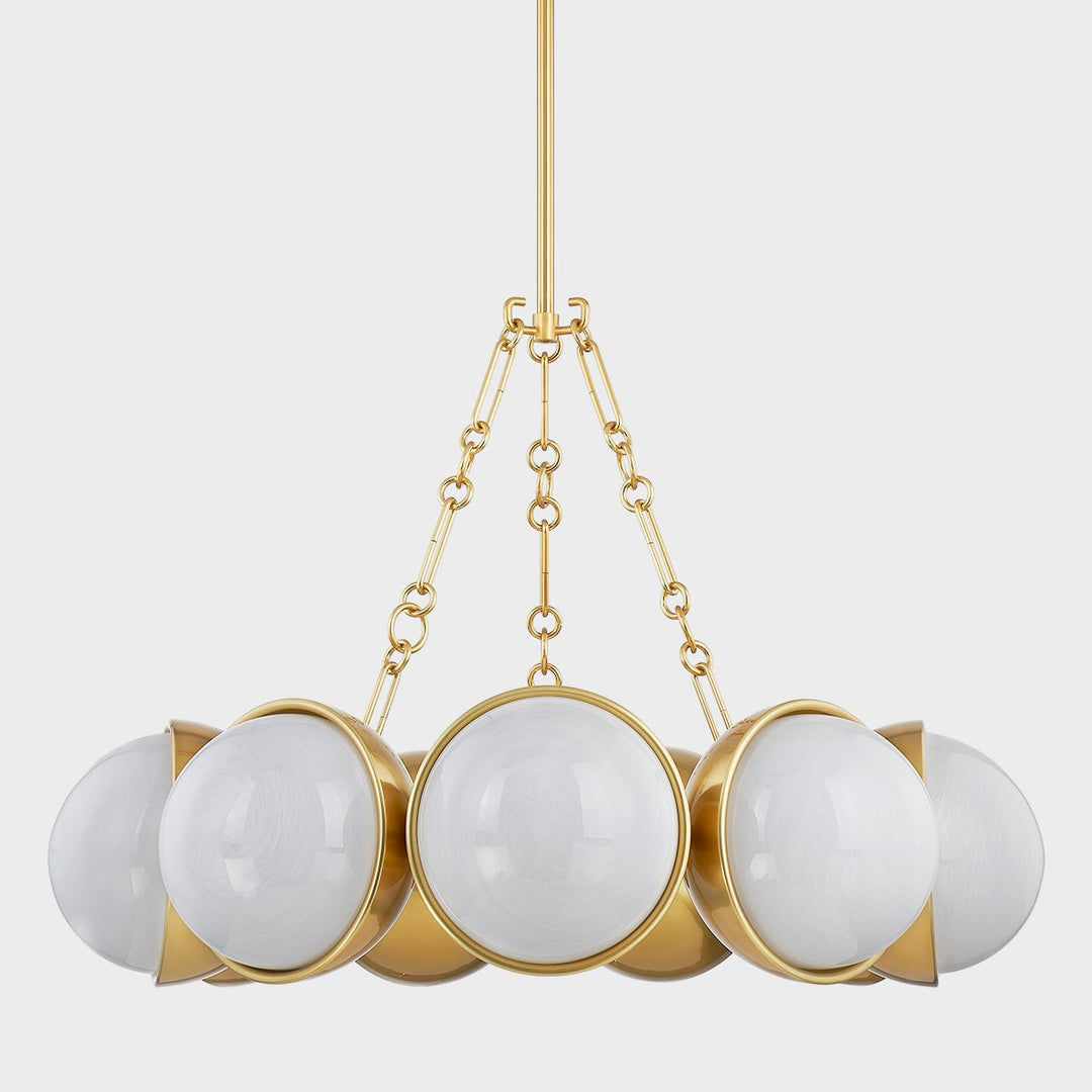 Althea Chandelier - Vintage Polished Brass 9 Lights