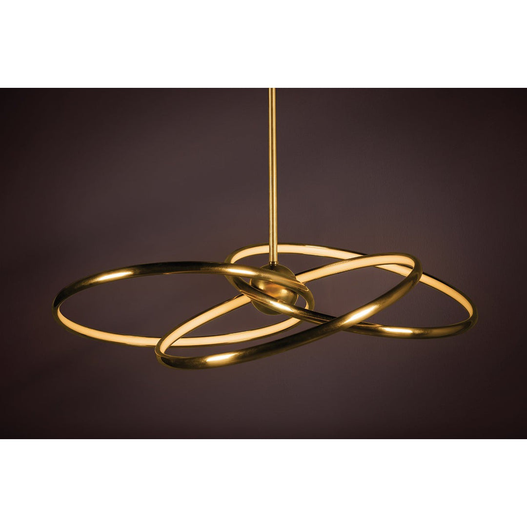 Alula Chandelier - Vintage Brass 3 Lights 42in