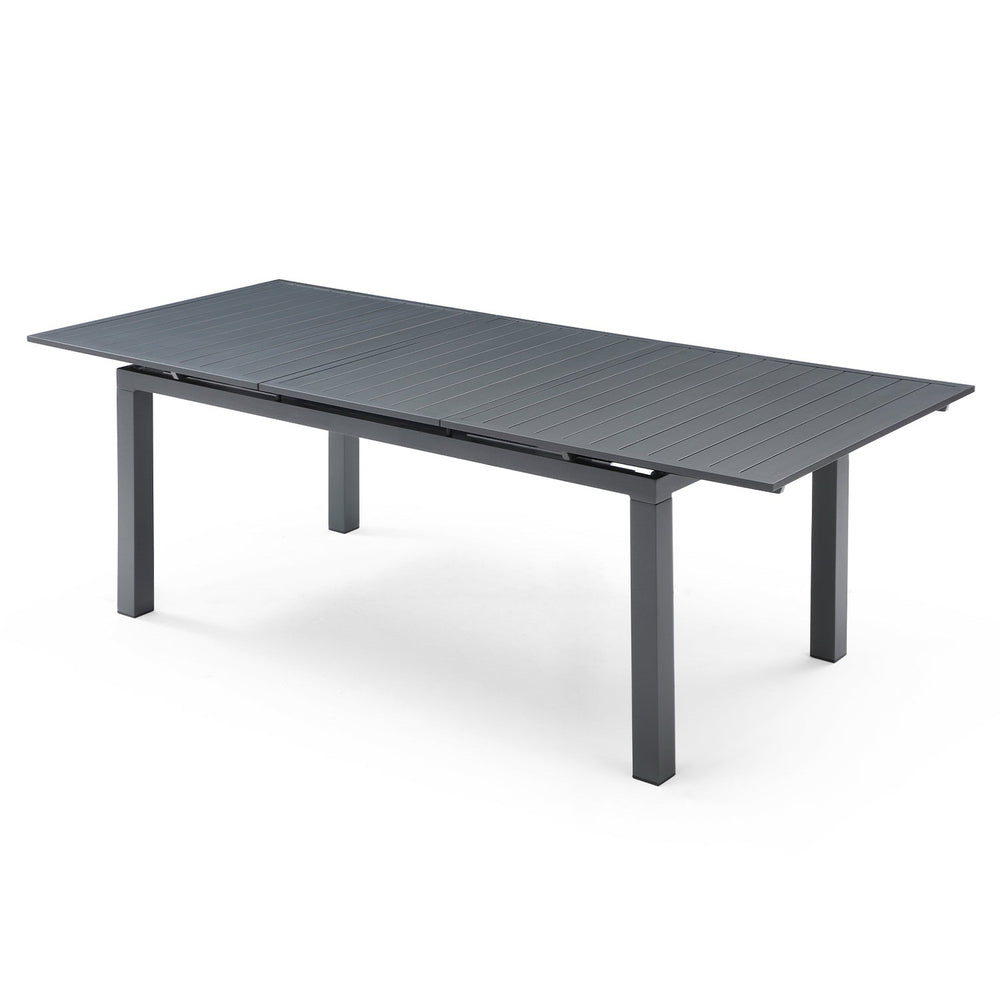 Alum Outdoor Extendable Dining Table-Whiteline Modern Living-WHITELINE-DT1567-GRY-Dining Tables-2-France and Son