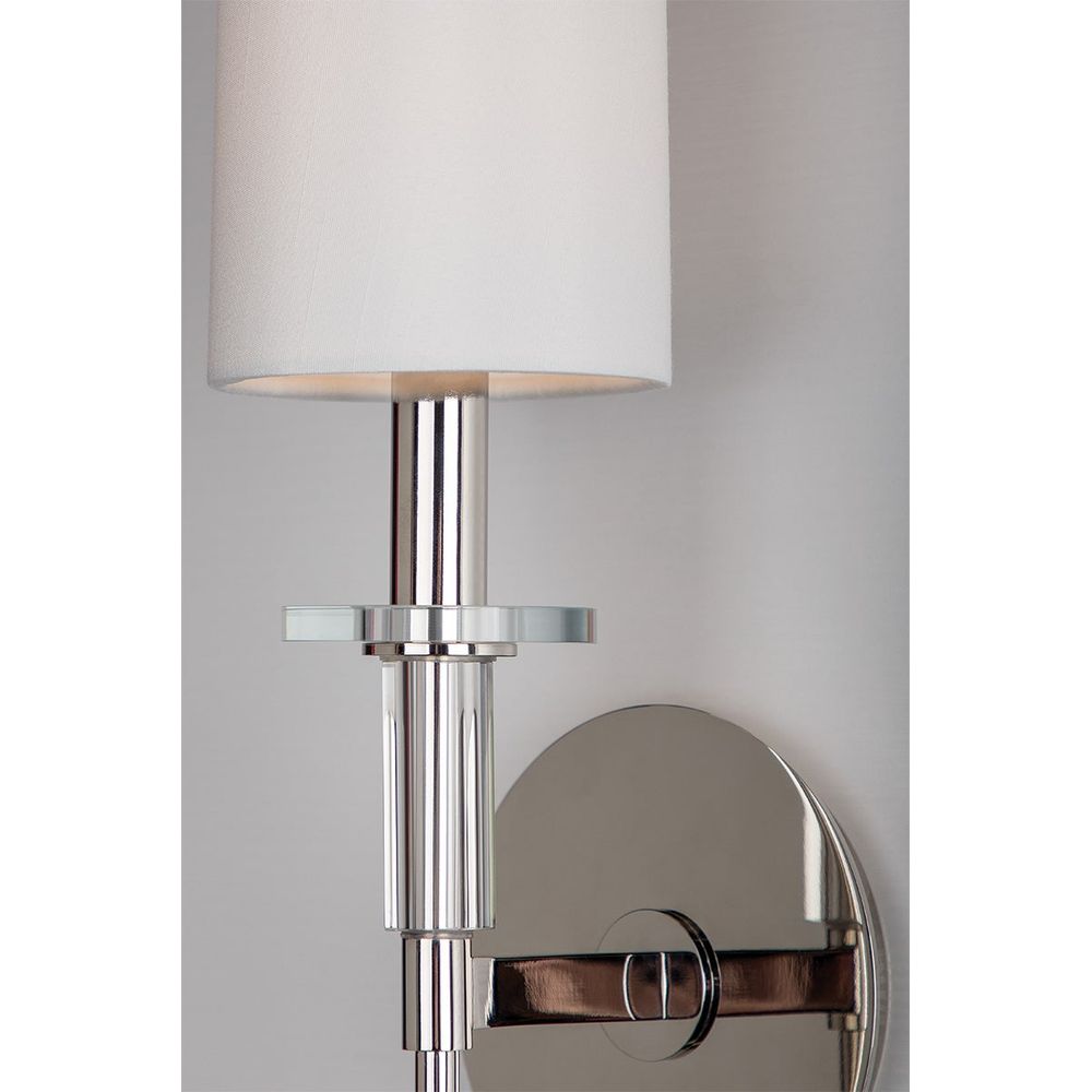 Amherst 1 Light Wall Sconce Polished Nickel