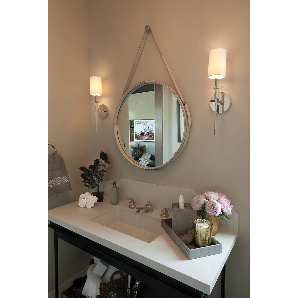 Amherst 1 Light Wall Sconce Polished Nickel