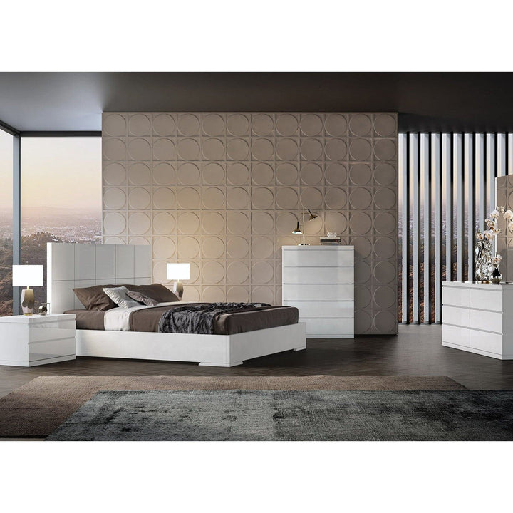 Anna Bed-Whiteline Modern Living-WHITELINE-BK1207-WHT-BedsWhite-King-3-France and Son