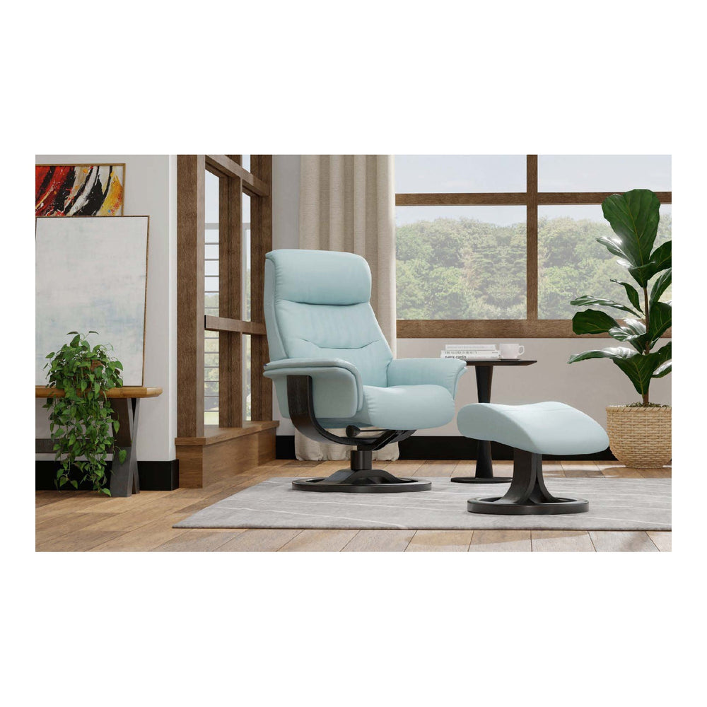 Anne R Small Recliner with Footstool-Fjords-FJORDS-610501-244-Lounge ChairsSoft Line Leather SL 244 Ice-2-France and Son