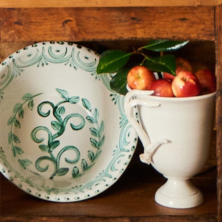 Casa Nuno Bowl-ABIGAILS-ABIGAILS-403728-Decorative ObjectsGreen/White-Medium-2-France and Son