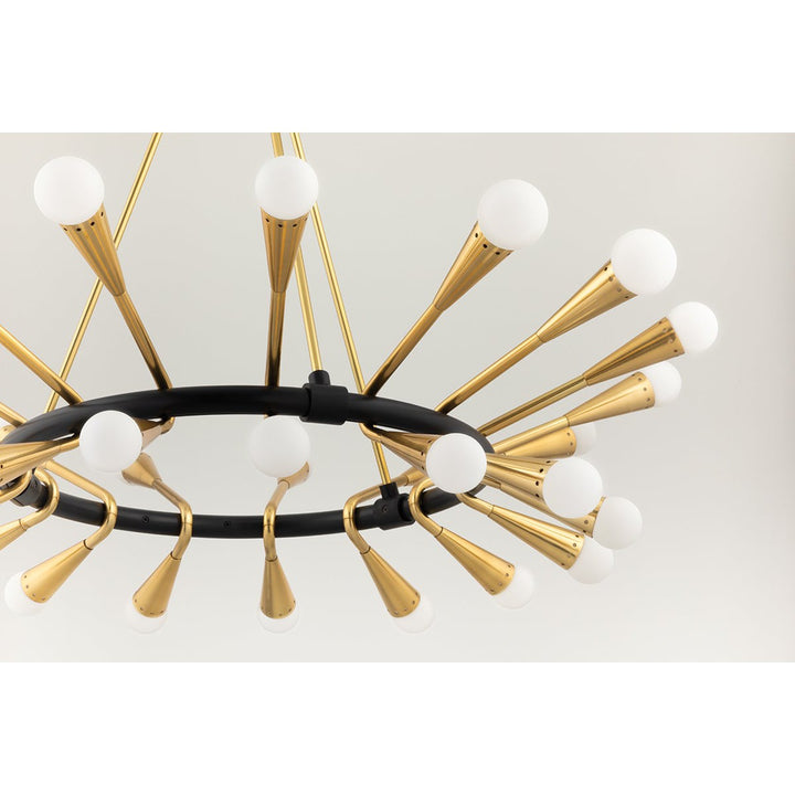 Aries Chandelier - Vintage Polished Brass/Deep Bronze 30 Lights