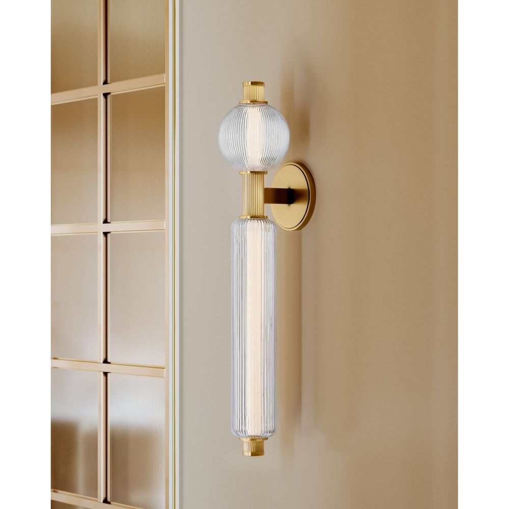 Atom Wall Sconce - Vintage Brass 2 Lights