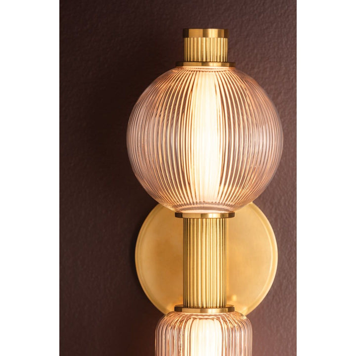 Atom Wall Sconce - Vintage Brass 2 Lights