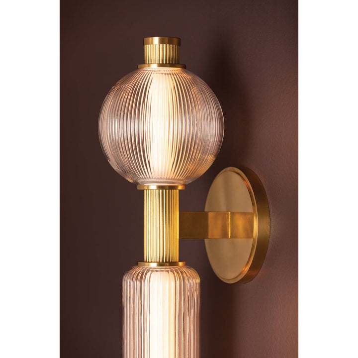 Atom Wall Sconce - Vintage Brass 2 Lights