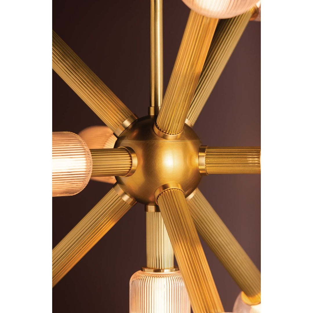 Atom Chandelier - Vintage Brass 10 Lights