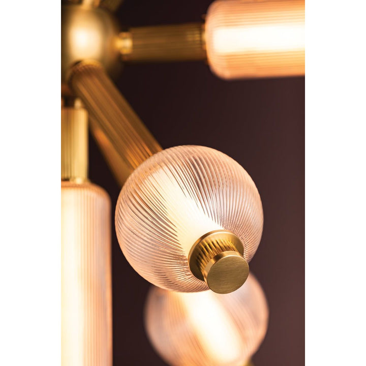 Atom Chandelier - Vintage Brass 10 Lights