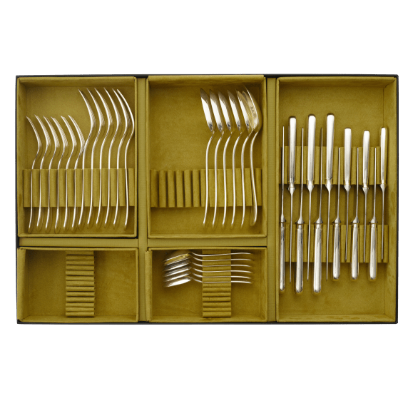 36-Piece Silver-Plated Flatware Set with Free Storage Box | America