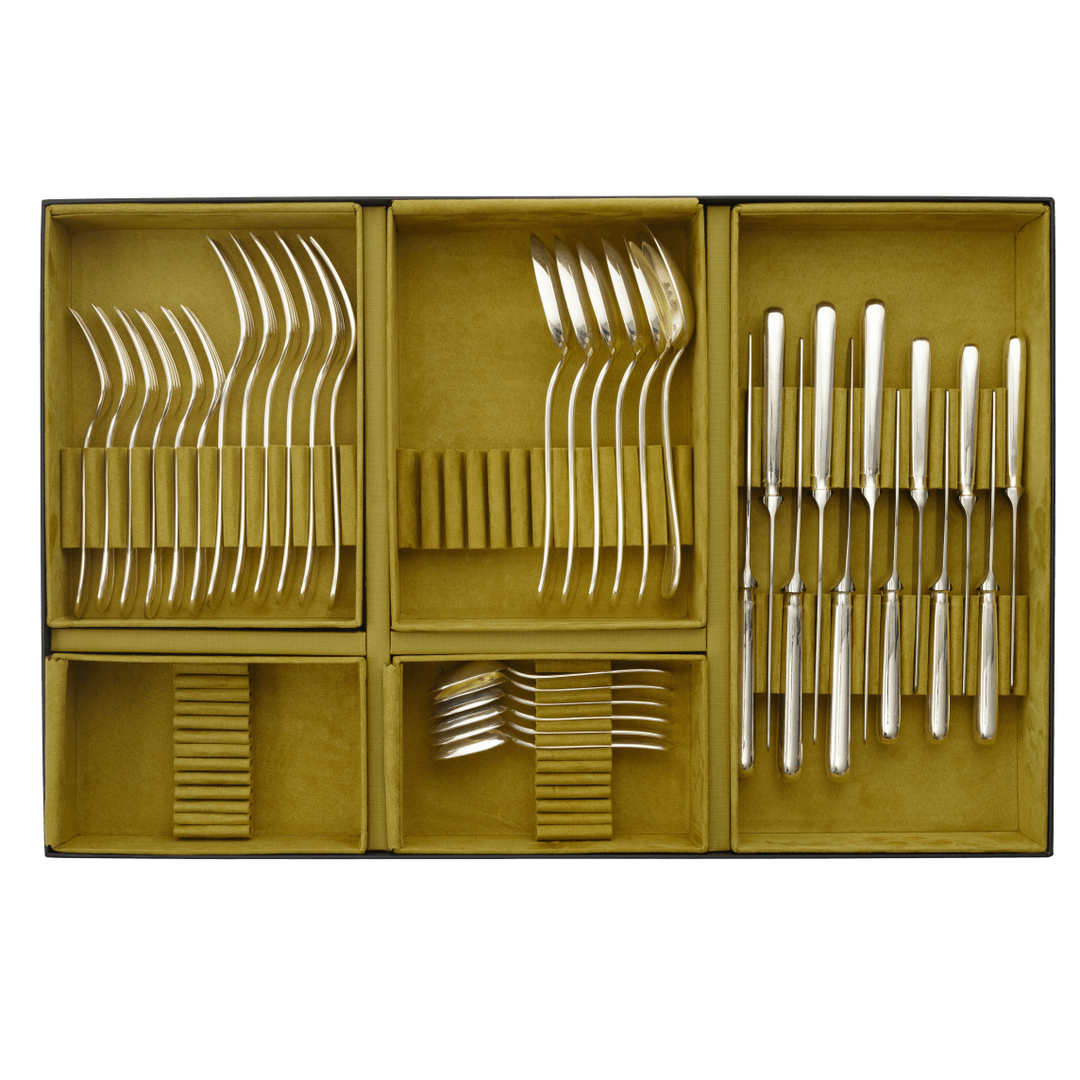 36-Piece Silver-Plated Flatware Set with Free Storage Box | America
