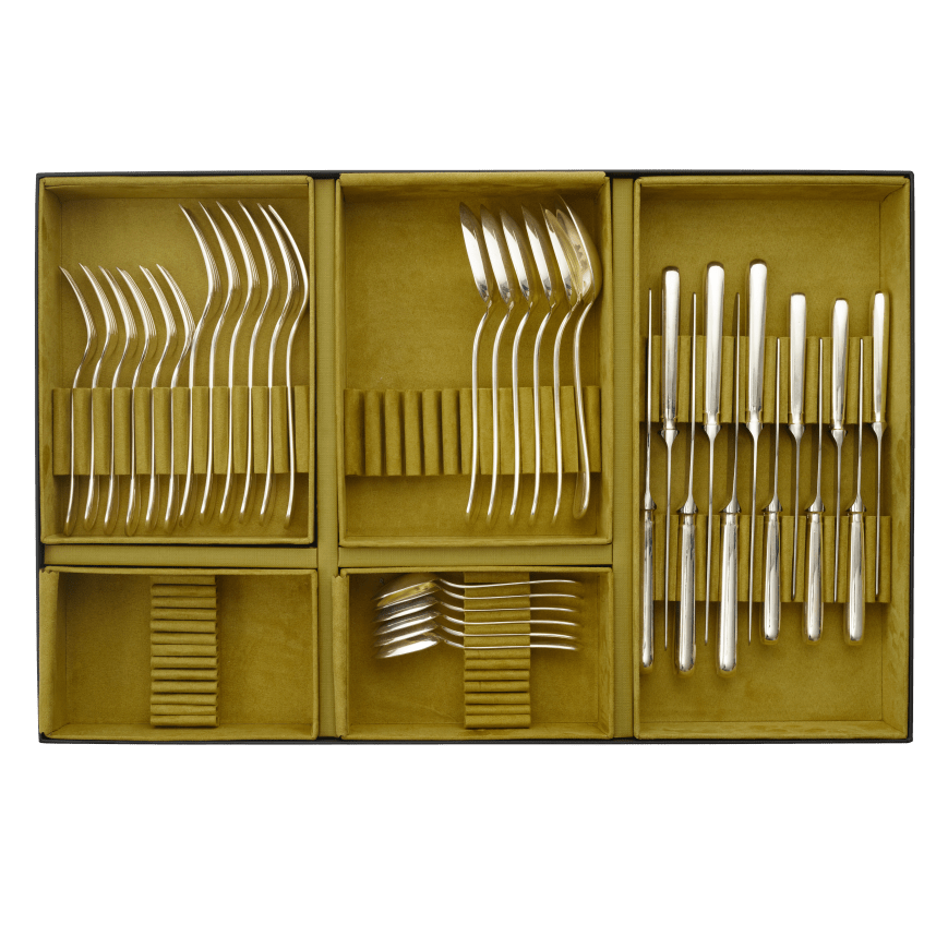 36-Piece Silver-Plated Flatware Set with Free Storage Box | America