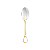 Partially Gilded Silver-Plated Tablespoon | Carrousel Serving Utensil