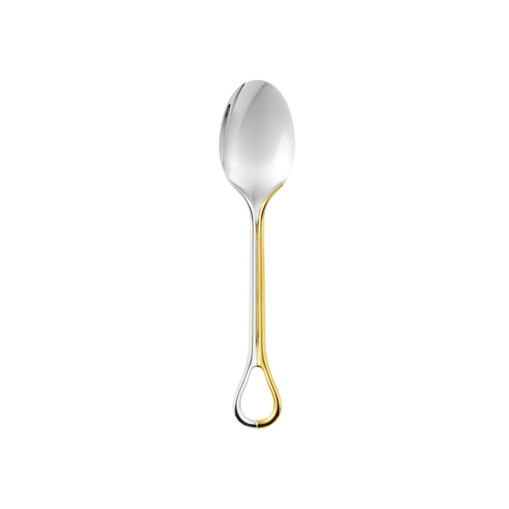 Partially Gilded Silver-Plated Tablespoon | Carrousel Serving Utensil