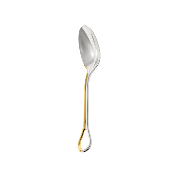 Partially Gilded Silver-Plated Tablespoon | Carrousel Serving Utensil