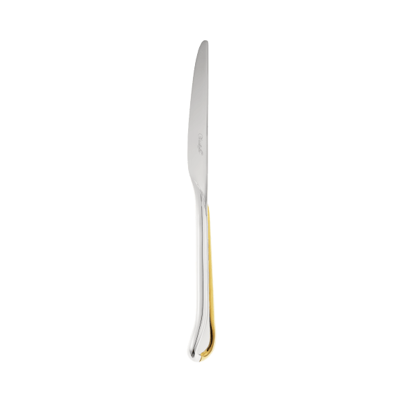 Partially Gilded Silver-Plated Dinner Knife | Carrousel Serving Utensil