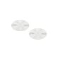Set of 2 Silver-Plated Malmaison Palmettes Coasters Glass