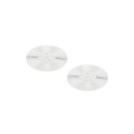 Set of 2 Silver-Plated Malmaison Palmettes Coasters Glass