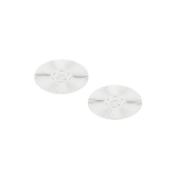Set of 2 Silver-Plated Malmaison Palmettes Coasters Glass