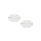 Set of 2 Silver-Plated Malmaison Palmettes Coasters Glass
