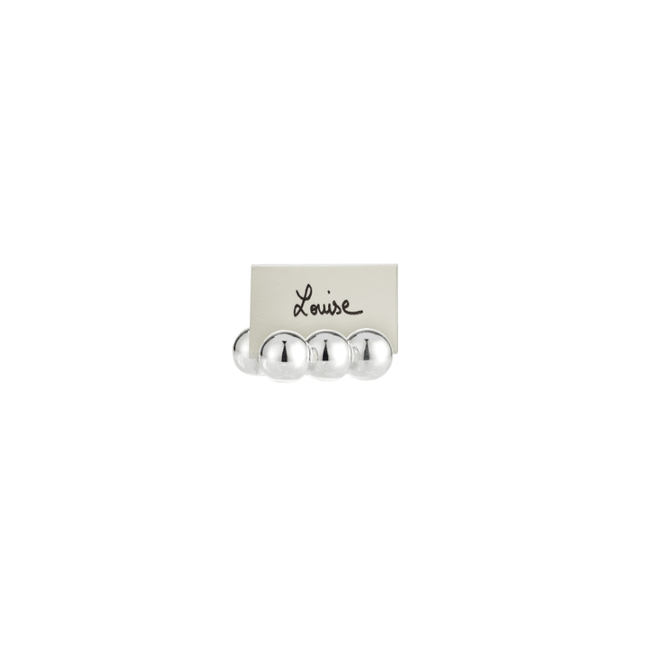Set of 2 Place Card Holders Perles Silver Plated Flatware Set