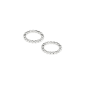 Set of 2 Napkin Rings Perles Silver Plated Napkins