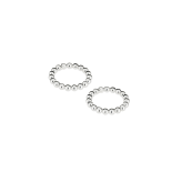 Set of 2 Napkin Rings Perles Silver Plated Napkins