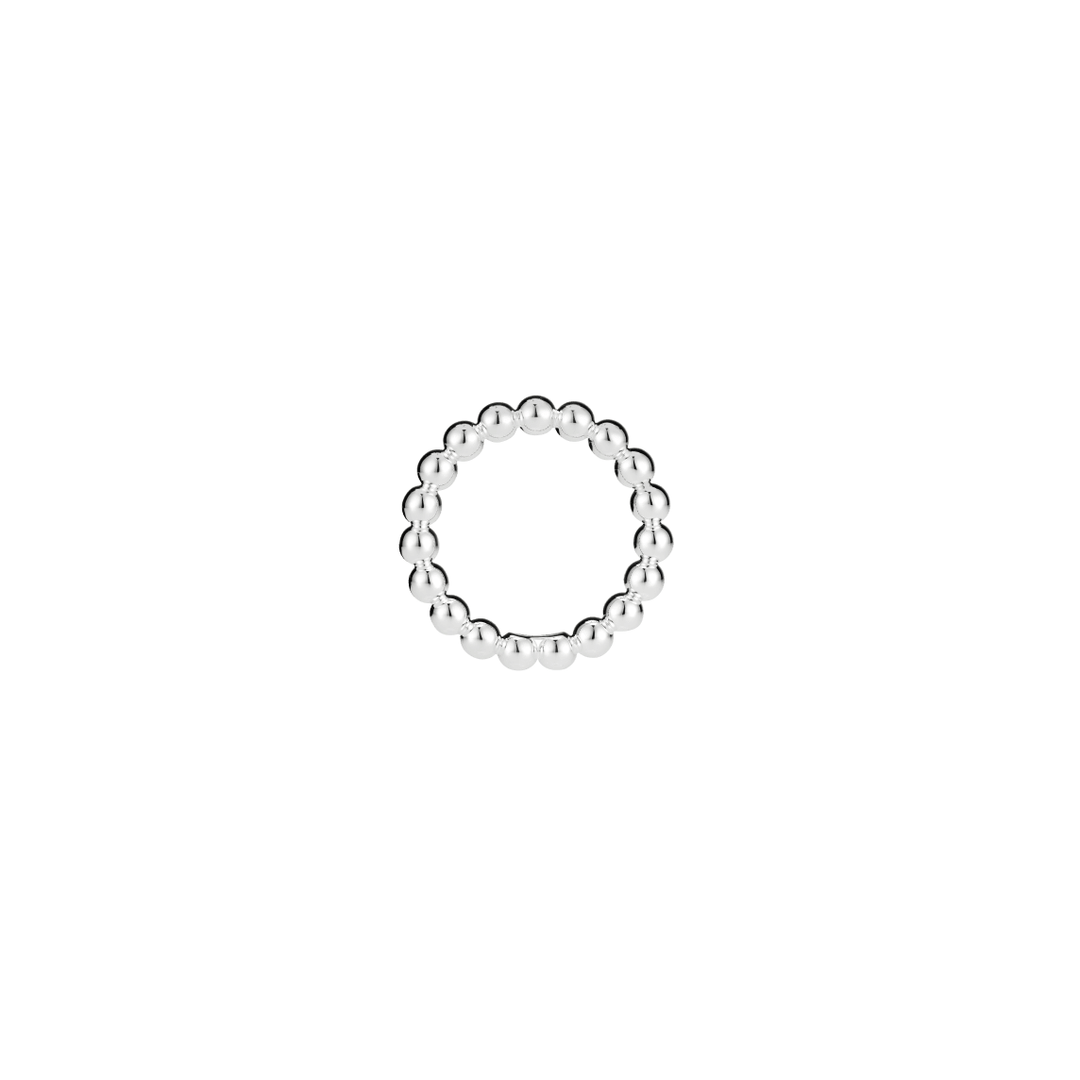 Set of 2 Napkin Rings Perles Silver Plated Napkins
