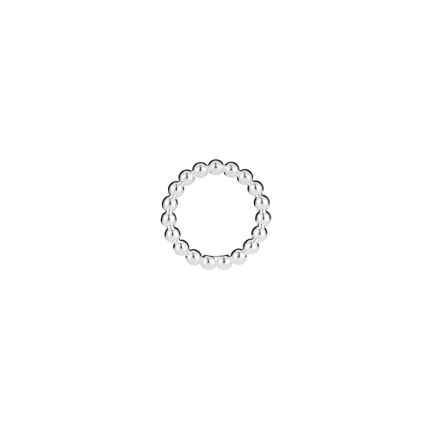 Set of 2 Napkin Rings Perles Silver Plated Napkins