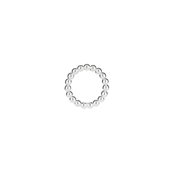 Set of 2 Napkin Rings Perles Silver Plated Napkins