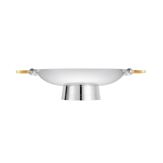 Silver-Plated Centerpiece with Gilded Handles Bowl