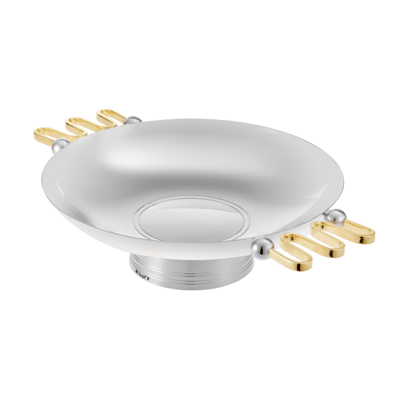 Silver-Plated Centerpiece with Gilded Handles Bowl