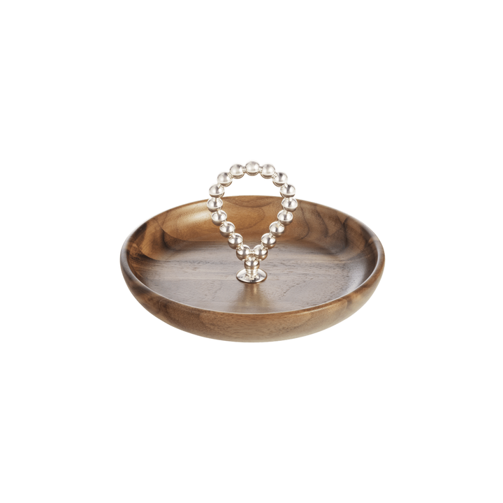 Silver-Plated and Walnut Bowl - 14 Cm | Perles