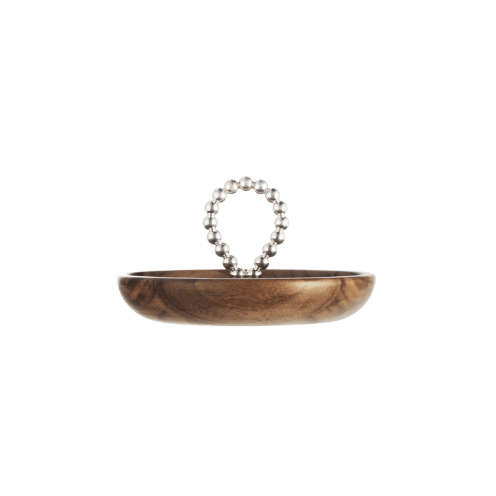 Silver-Plated and Walnut Bowl - 14 Cm | Perles