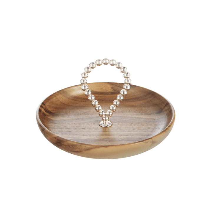 Silver-Plated and Walnut Bowl - 17 Cm | Perles