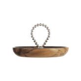 Silver-Plated and Walnut Bowl - 17 Cm | Perles