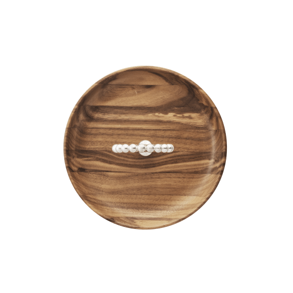 Silver-Plated and Walnut Bowl - 17 Cm | Perles