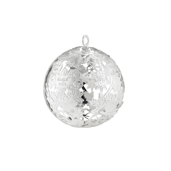 Silver-Plated Christmas Ornament 2025 Edition Bouquet Givré Decorative Object