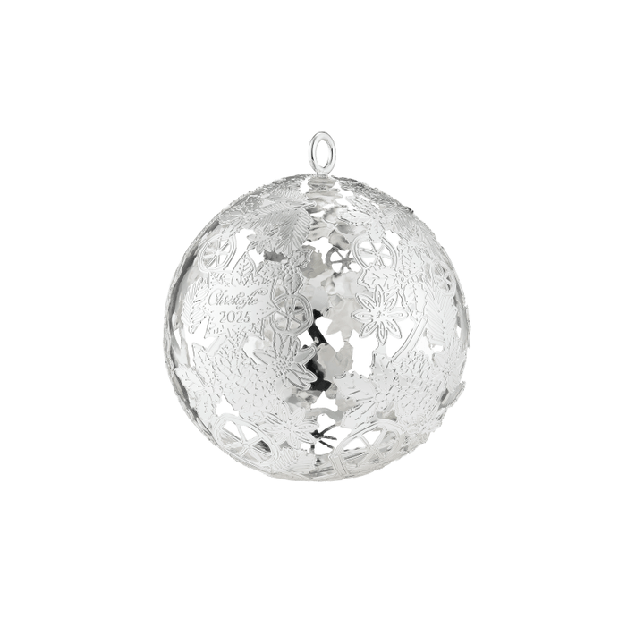 Silver-Plated Christmas Ornament 2025 Edition Bouquet Givré Decorative Object