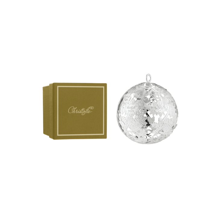 Silver-Plated Christmas Ornament 2025 Edition Bouquet Givré Decorative Object