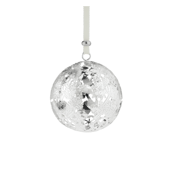 Silver-Plated Christmas Ornament 2025 Edition Bouquet Givré Decorative Object