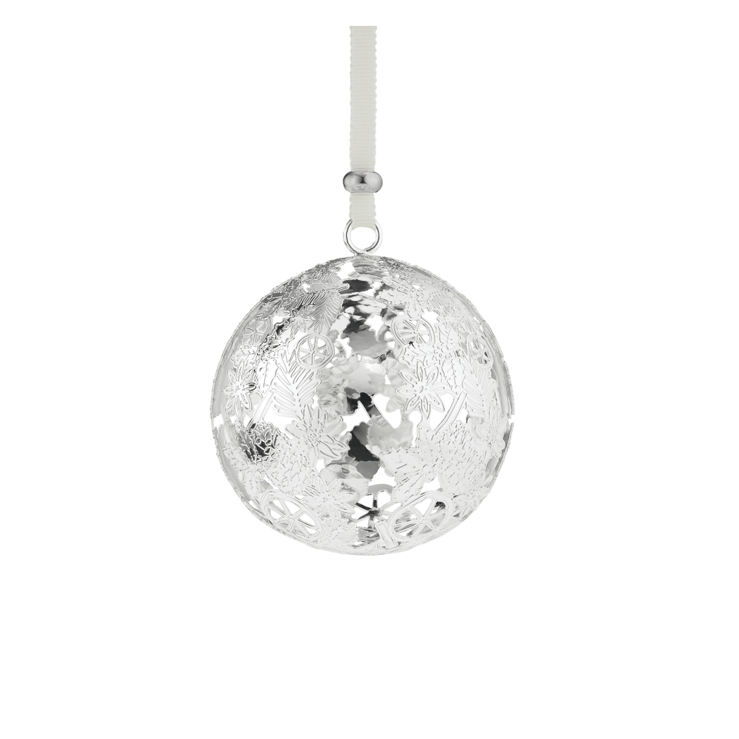 Silver-Plated Christmas Ornament 2025 Edition Bouquet Givré Decorative Object