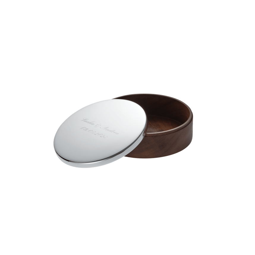 Large Round Box Uni Silver Plated Boxes