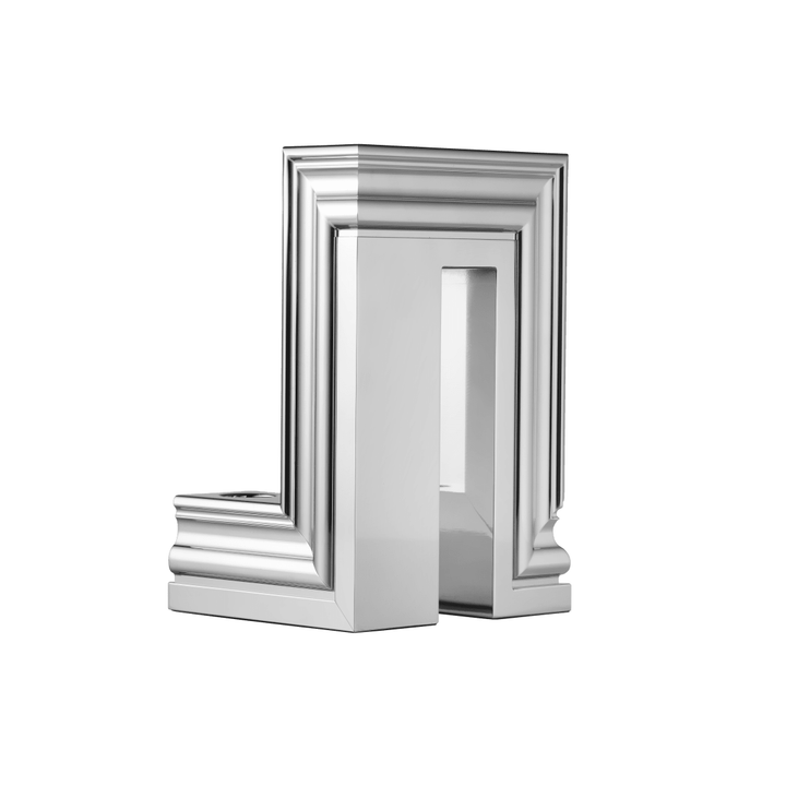 2-Light Chrome Aluminium Candelabra | Perspectives Candle Holder