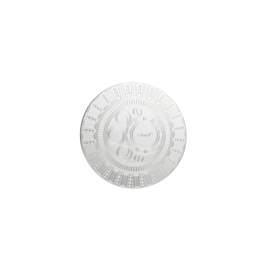 Set of 2 Coasters Rêve Cosmique Palladium Plated Glass